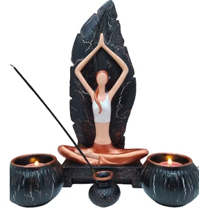 By Damla Collection Yoga Yapan Kız Tütsülük ve Mumluk 4