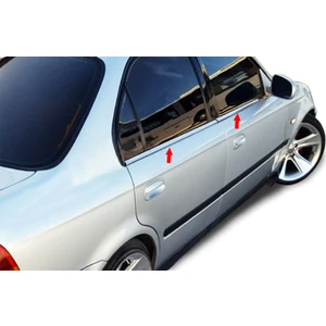 Honda Civic (1996-2000 ) Paslanmaz Krom Cam Çıtası 4 Parça Blueoto
