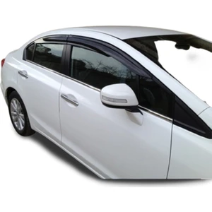 Honda Civic (2012-2015 ) Paslanmaz Krom Cam Çıtası 4 Parça Blueoto