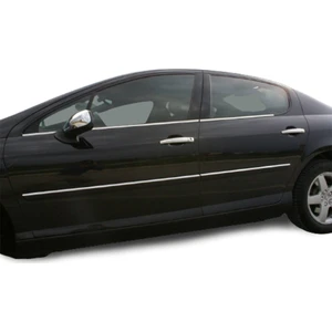 Peugeot 407 Sedan Paslanmaz Krom Cam Çıtası 4 Parça Blueoto