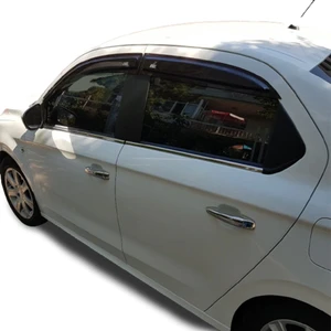 Peugeot 301 ( 2012-2020 ) Paslanmaz Krom Cam Çıtası 4 Parça Blueoto