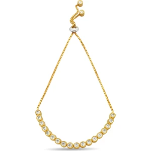 Argentum Concept Altın Kaplamalı Gümüş Asansörlü Su Yolu Bileklik B076601