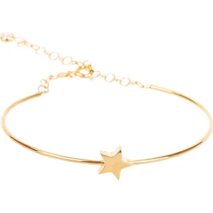 Argentum Concept Altın Kaplamalı Gümüş Yıldız Motifli Bilekten Geçmeli Kelepçe B078501