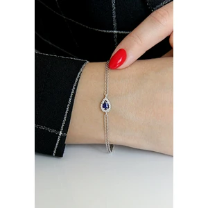 Argentum Concept Damla Motifli Zirkon Taşlı Gümüş Bileklik B077201