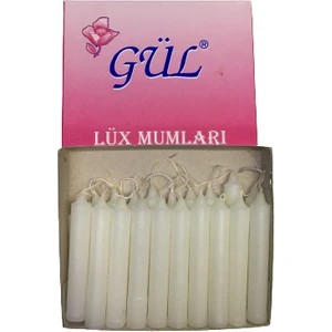 Gül Mum Beyaz Mum 20'li Paket