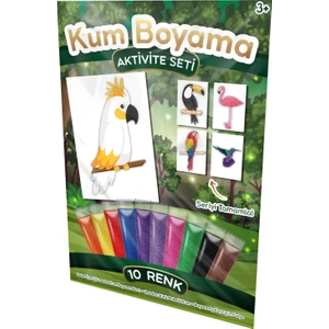 Kumbo Kum Boyama Kakadu Papağan Kum Boyama Aktivite Seti