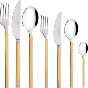 8100 84 Parça 12 Kişilik Çatal Kaşık Bıçak Seti Altın