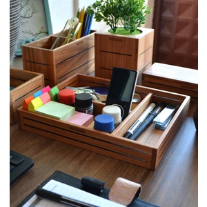 3Line Sade Organizer & Aksesuar Kutusu - Kiraz Ağacından