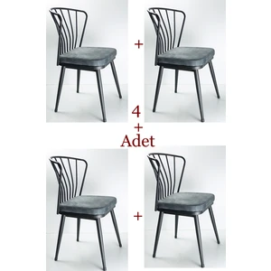 Avm Park Omega Sandalye 4 Adet Gri