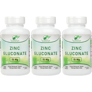Zinc Gluconate Çinko Glukonat 3 Adet 120 Tablet