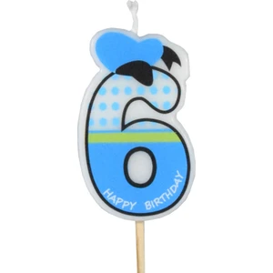 6 Yaş Mavi Şapkalı Mum