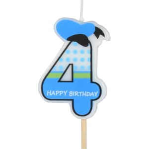 4 Yaş Mavi Şapkalı Mum