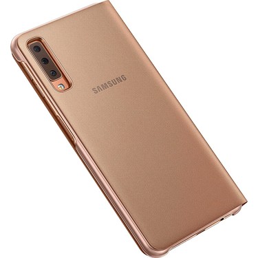 Samsung GALAXY-A7-2018 Cüzdan Kılıf - Altın EF-WA750PFEGWW Fiyatı