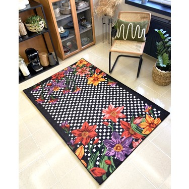 rugs modern mira floret black white 1501 cicek dama desen fiyati