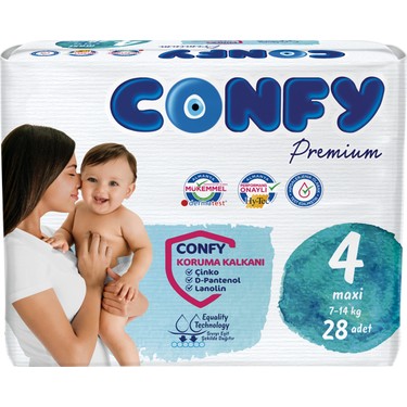confy premium bebek bezi 4 beden maxi 28 adet fiyati