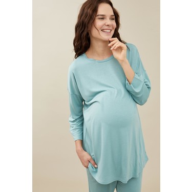 Kirmizi Kadin Onu Buzgulu Relax Fit Hamile Bluz 956171 Defacto