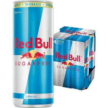 Red Bull Enerji İçeceği Şekersiz 4x250