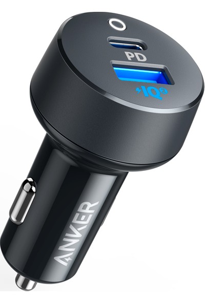 Anker PowerDrive PD+2 18W USB-C + 15W USB-A Araç Şarj Cihazı - Siyah - A2721
