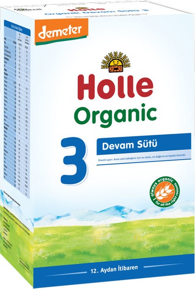 Holle 3 Organik Devam Sütü 600 gr