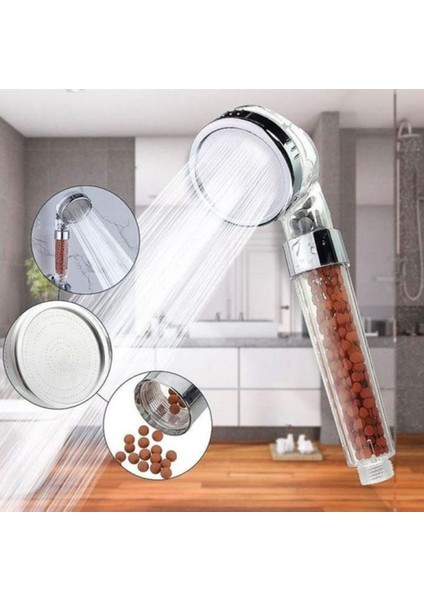 Zrn Boncuklu Su Tasarruflu Duş Başlığı Arıtma Filtre Sistemli Tazyik modelleri