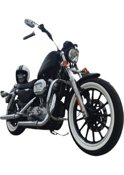 Marka Motor 10 Jant Motosiklet Lastik Yanağı Beyaz 2 Adet Yanak Blueoto