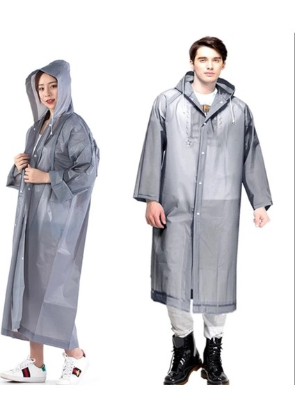 Raıncoat Eva Unisex Yağmurluk -Gri
