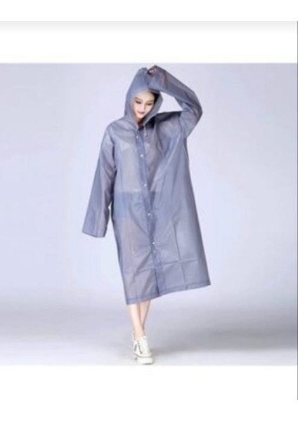 Raıncoat Eva Unisex Yağmurluk -Gri