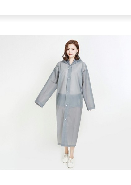 Raıncoat Eva Unisex Yağmurluk -Gri