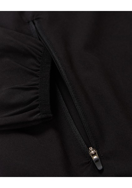 M Micro Collection Mesh Detail Full Zip Jacket Erkek Siyah Fermuarlı Eşofman Üstü - S202168-001