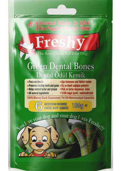 Ağız Kokusu Giderici Köpek Ödülü 6'Lı Paket 180 Gr