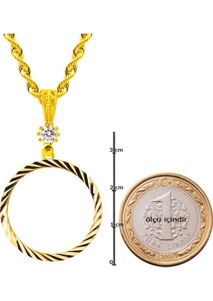 Tam Altınlık Zincirli 14 Ayar Kolye indirimleri