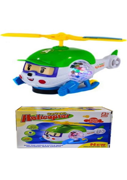 Oyuncak Helikopter Sesli Disko Işıklı Sevimli Helikopter Oyuncak