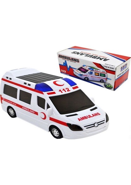 Oyuncak Ambulans Pilli Sesli Işıklı 112 Acil