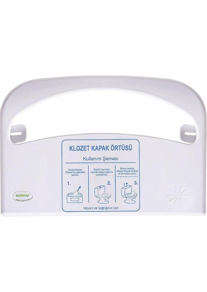 Klozet Kapak Örtüsü Dispenseri Beyaz