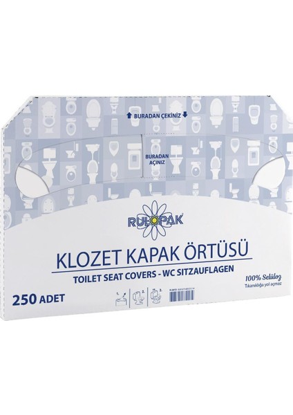 Klozet Kapak Örtüsü 20'li Koli