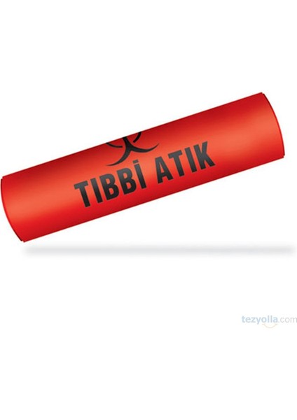 Tıbbi Atık Çöp Torbası Battal Boy 75X90 cm Kırmızı 10'lu (1 Koli) 100 Mikron