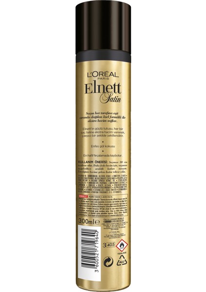 Elnett Güçlü Tutuş ve Ekstra Hacim Saç Spreyi