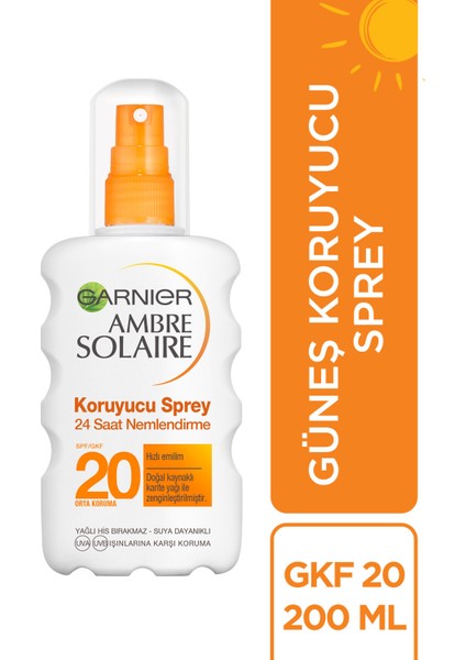 Garnier Ambre Solaire Güneş Koruyucu Sprey Gkf20 200Ml