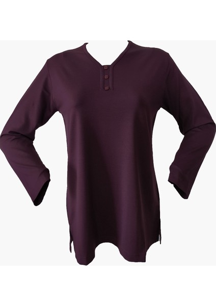 Mürdüm Anne V Yaka Penye Bluz