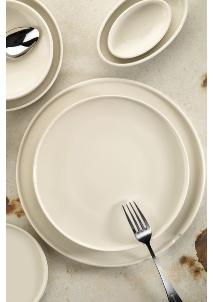 Chef Taste Of 32 cm Düz Tabak Krem