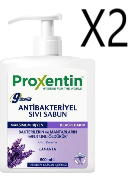 Lavantalı Antibakteriyel Sıvı Sabun 500 ml x 2