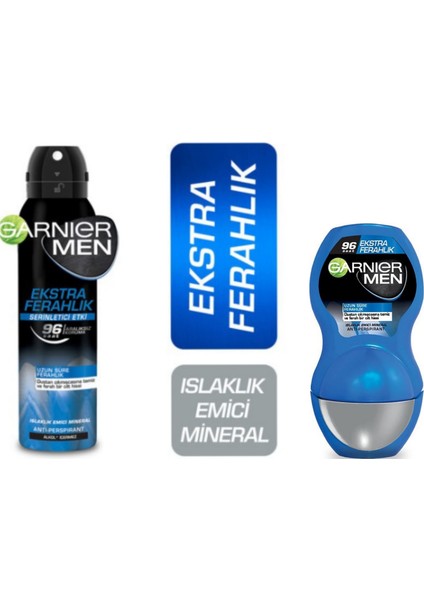 Men Ekstra Ferahlık Deodorant ve Roll-On Seti