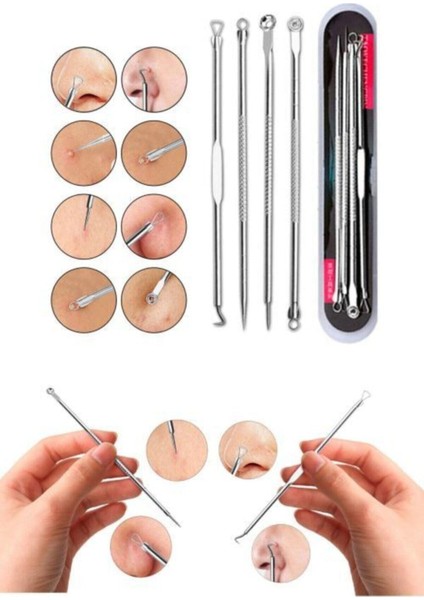 Lusso Cosmetic Lına Mini 2 Pearlpink Cilt Temizleme Cihazı + 4lü Set Komedon