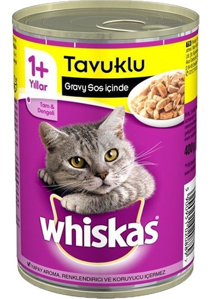 Tavuklu Konserve Kedi Maması 400 gr x 24 Adet