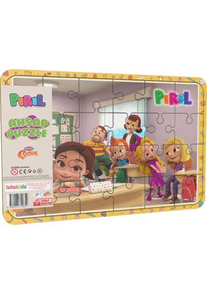 TRT Çocuk Pırıl Ahşap Puzzle 24 Parça