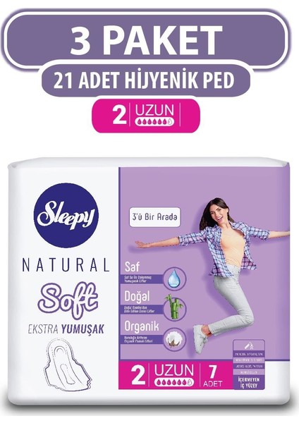 Natural Soft Ekstra Yumuşak Uzun 7'li x 3