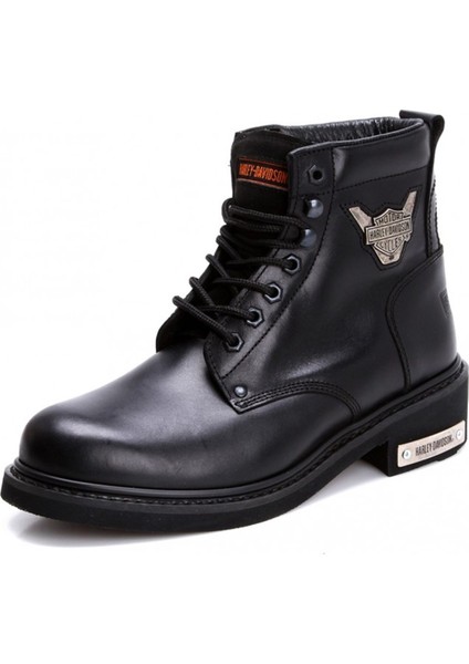 Gibson Erkek Bot Black - Yağlı Deri