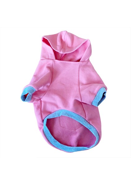 Pembe Baykuş Kapşonlu Sweat By Kemique Köpek Kazağı
