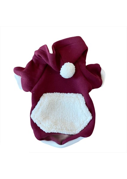 Cream Bordo Kapşonlu Sweat By Kemique Köpek Kazağı fiyatları