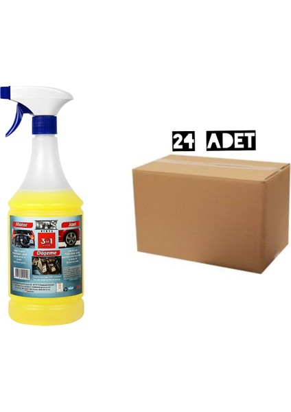 Yağ Sök. Döşeme Jant ve Motor (Konsantre 1/5) Temizleme Sıvısı 1 lt 24 Adet